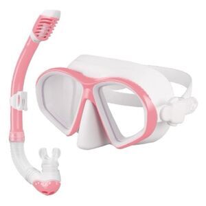 Snorkel Pink Dry Kids 1 Tempered Glass Scuba Diving Mask Toy Swim Goggle Youth O